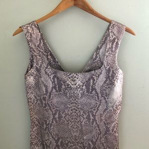 VINTAGE SILVER SNAKESKIN MINIDRESS